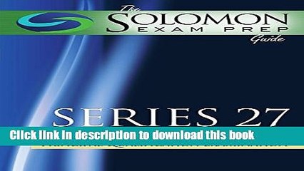 Read The Solomon Exam Prep Guide: Series 27 - FINRA Financial and Operations Principal