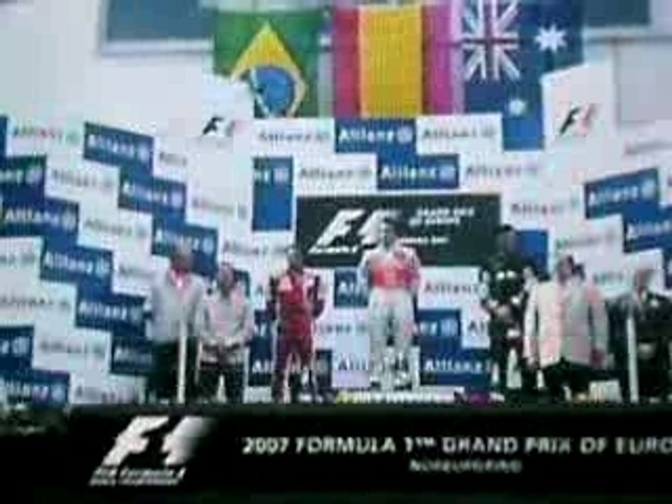 Podium Alonso 1er, Massa 2e, Webber 3e