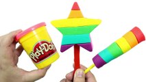 Fun Play Doh Cream & Lollipop Make Rainbow DIY Ice Cream For Peppa Pig Toys Create Video for Kids