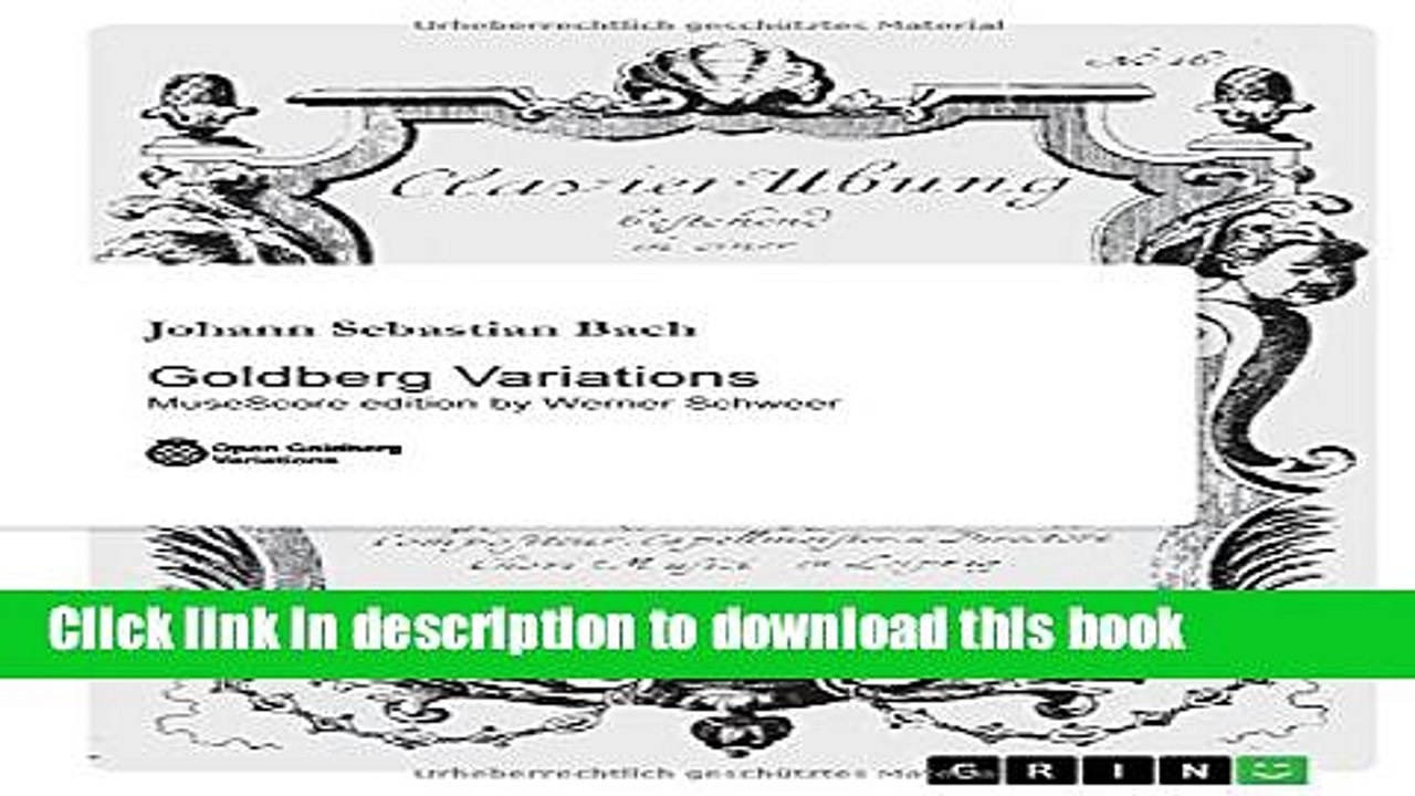 Read Goldberg Variations Ebook Free