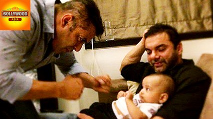 Salman Khan Caught Playing With Ahil At Lulia Vantur's Birthday Party | Bollywood Asia