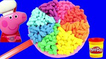 PLAY Doh CAKE! - Peppa Pig Watch Make Lollipop rainbow playdoh toys for kidS