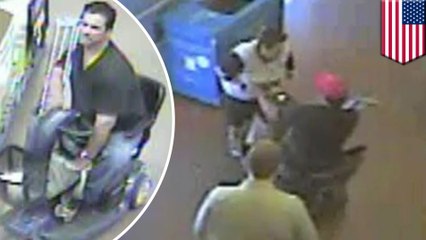 Walmart robbery caught on tape: shoplifter runs away on motorized scooter in Arizona - TomoNews