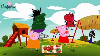 Peppa Pig  episode 1 - Picnic amusement park - Finger Family Nursery Rhymes Lyrics Parody