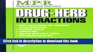 Download Medical Pocket Reference: Drug-Herb Interactions PDF Online