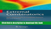Read Extremal Combinatorics: With Applications in Computer Science Ebook Free