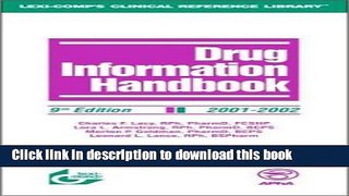 Download Drug Information Handbook [2001-2002] PDF Free