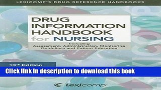 Read Drug Information Handbook For Nursing PDF Online