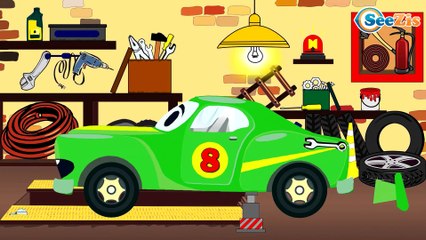 Emergency Vehicles Cartoons for children about The Police Car and other Cars & Trucks - Cops Cars