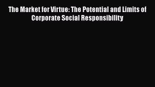 READ book  The Market for Virtue: The Potential and Limits of Corporate Social Responsibility
