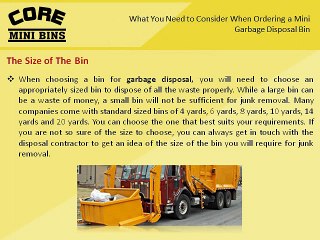 What You Need To Consider When Ordering A Mini Garbage Disposal Bin