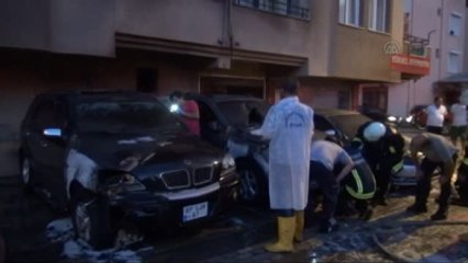 Manavgat'ta 3 Lüks Otomobil Kundaklandı