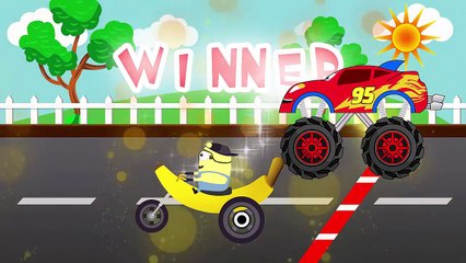 Lightning Mcqueen Monster Truck And Minion Vs Mickey Mouse & Donal Duck Surprise Eggs For Kids (720p_30fps_H264-192kbit_AAC)