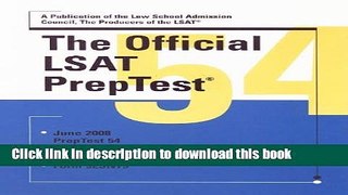 Read Official LSAT PrepTest 54  Ebook Free