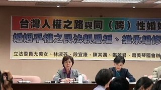 2013.11.19 台灣人權之路與同(跨)性婚姻入法公聽會--尤美女委員提案說明