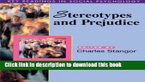 Read Stereotypes and Prejudice: Key Readings (Key Readings in Social Psychology) Ebook Free