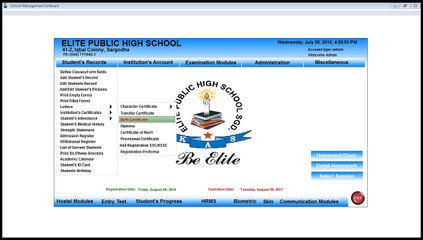 How to make student birth certificate in Eduplus School Management Software