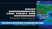 Download Asean Environmental Law, Policy and Governance: Selected Documents (IN 2 Volumes) PDF Free