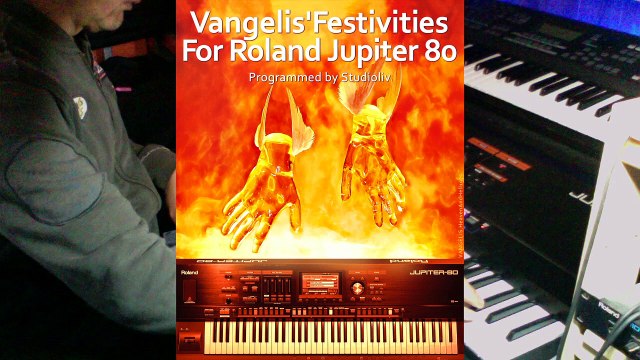 Vangelis'Festivities sound bank for the Jupiter 80. Demo synth sound live. Vangelis covers/tribute to Vangelis.