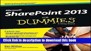 Read SharePoint 2013 For Dummies PDF Online