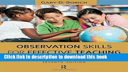 Read Observation Skills for Effective Teaching: Research-Based Practice  Ebook Online