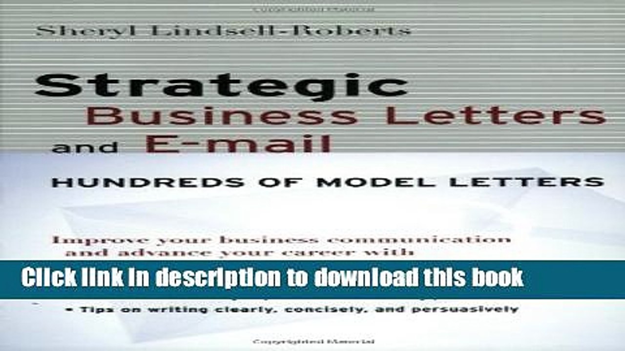 Read Books Strategic Business Letters and E-mail ebook textbooks