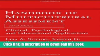 Read Handbook of Multicultural Assessment: Clinical, Psychological, and Educational Applications