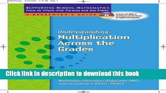 Download Understanding Multiplication Across the Grades (Supporting School Mathematics: How to
