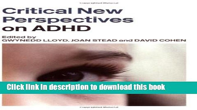 Read Critical New Perspectives on ADHD Ebook Free