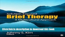 Read Solution-Focused Brief Therapy: A Multicultural Approach Ebook Free