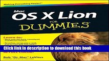 Read Mac OS X Lion For Dummies Ebook Free