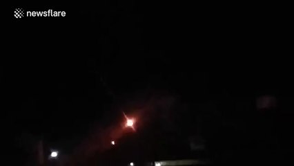 'Fireballs' light up night sky over Las Vegas