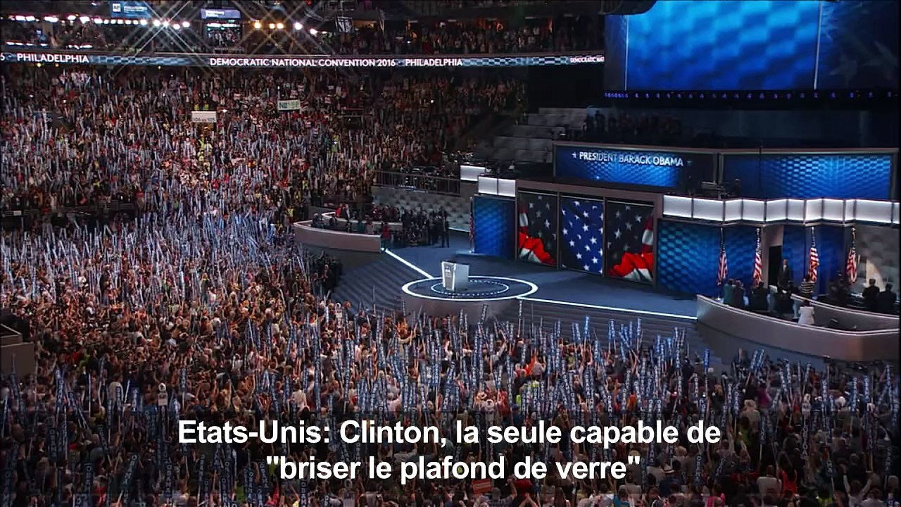 Obama: Clinton la seule capable de "briser le plafond de verre"