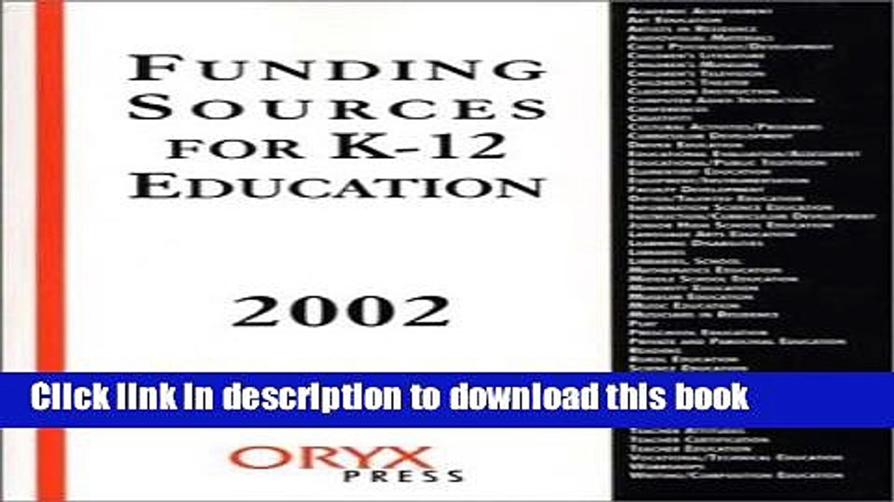 Read Funding Sources for K-12 Education 2002  PDF Online