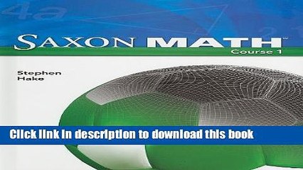 Read Saxon Math, Course 1 Ebook Free