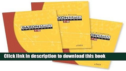 Read Saxon Math 7/6: Homeschool Set/Box Ebook Free