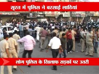 Police resort to lathicharge in Surat after public protests murder of abducted boy