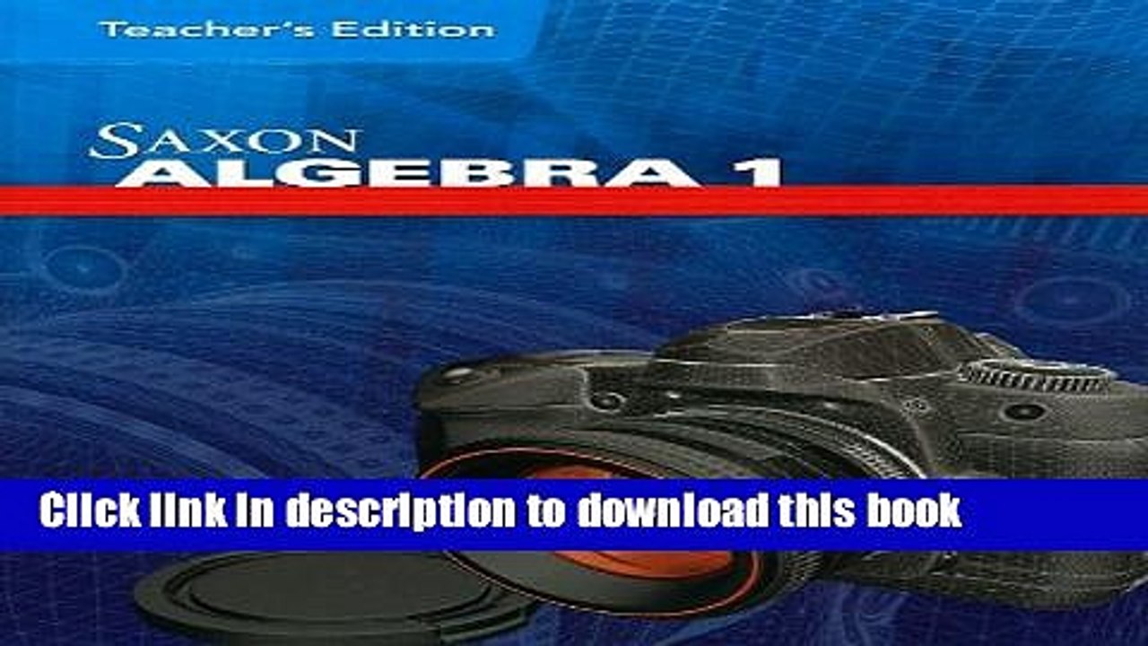 Download Saxon Algebra 1, Teacher s Edition PDF Free
