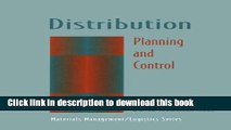 Read Distribution: Planning and Control (Chapman   Hall Materials Management/Logistics Series)