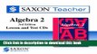 Read Saxon Teacher Algebra 2: Lesson and Test CDs, 3rd edition (Homeschool) Ebook Free