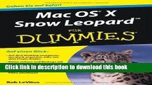 Download Mac OS X Snow Leopard fÃ¼r Dummies Ebook Free