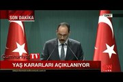 Cumhurbaşkanlığı Sözcüsü Kalın, YAŞ Kararları'nı açıkladı