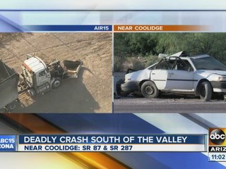Deadly crash south of the Valley