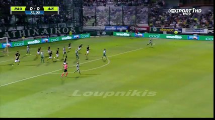 Rodrigo Moledo Goal Panathinaikos F.C vs AIK 1-0 Europa League {28_7_2016}