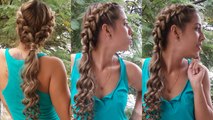 Como Hacer Trenzas de Raiz Invertidas con Coleta ♥ Trenzas de Moda