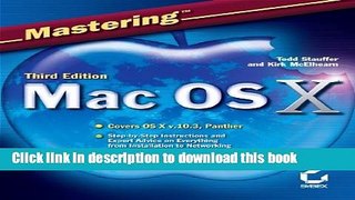 Read Mastering Mac OS X  Ebook Free