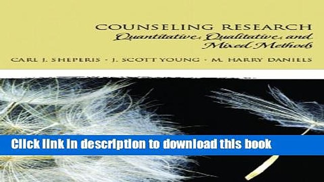 Read Counseling Research: Quantitative, Qualitative, and Mixed Methods Ebook Free