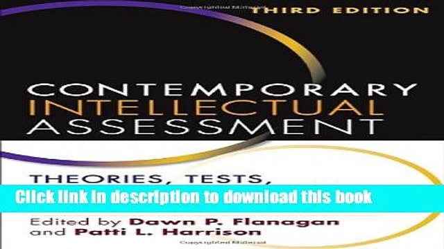 Download Contemporary Intellectual Assessment, Third Edition: Theories, Tests, and Issues PDF Free