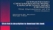 Read Strategic Organizational Diagnosis and Design: The Dynamics of Fit Ebook Free