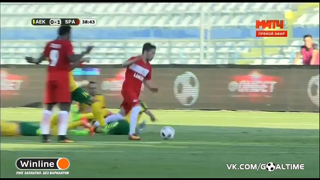 AEK Larnaca vs Spartak Moscow 1-1 - All goals & Highlights UCL 28 7 2016